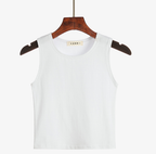 Korean Style Cropped Turtleneck Tank Top for Women
