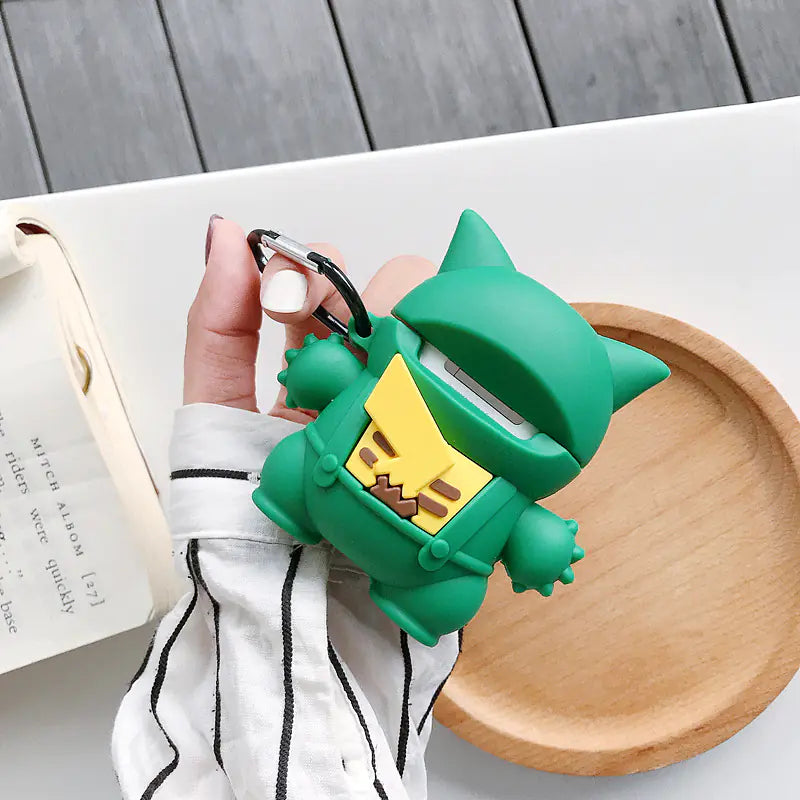 Cartoon Green Pikachu AirPods Pro Protective Case | Accessory