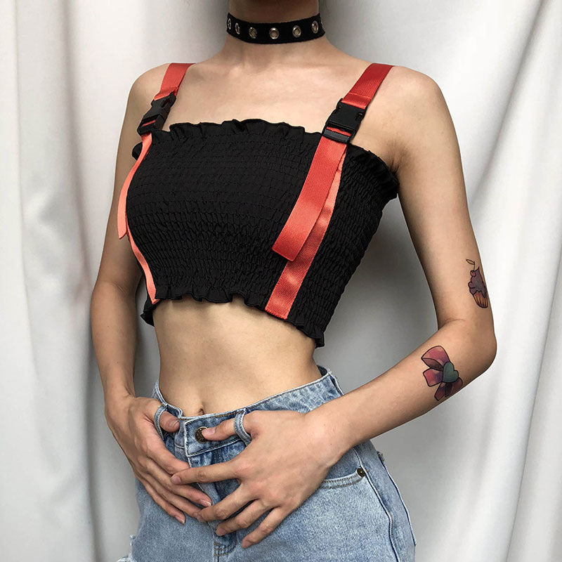 2020 Summer Women's Black Sleeveless Tank Top
