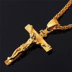Jesus Crucifix Cross Pendant Necklace | Christian Jewelry