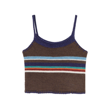 Rainbow Strappy Crop Top and Basic Tee