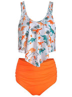 Dinosaur Print Women's Bikini Swimsuit (Two-Piece)