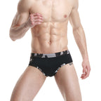 Mens Swim Briefs with Camo Waistband