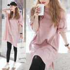 Casual Loose Maxi Dress with Short Sleeves