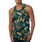 Men's Hawaiian Print Breathable Beach Tank Top
