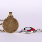 Beach Paw Print Pendant Necklace with Glass