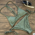 Red Tie-Side Bikini Set