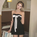 Strapless Bow-Front Bodycon Mini Dress