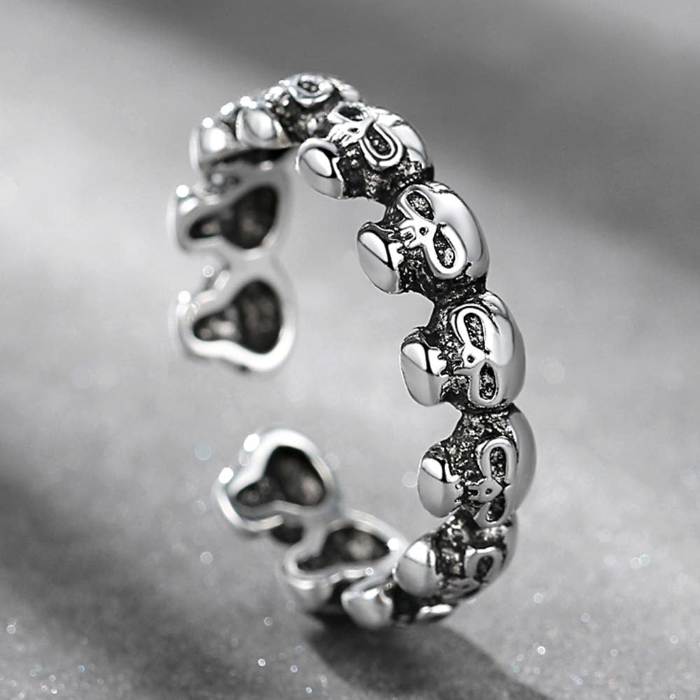 Trendy Cross Skull Ring for Women