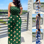 Sleeveless Printed Tube Top Jumpsuit for Women