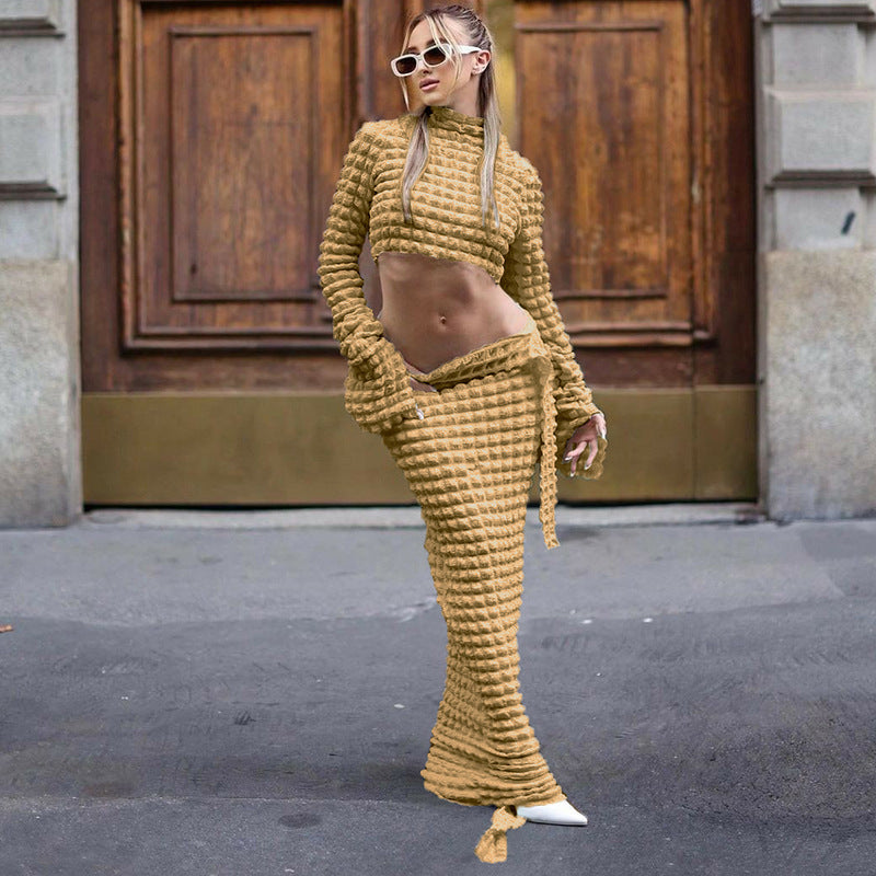 Amazon Bestselling 2023 Winter Crop Top & Skirt Set