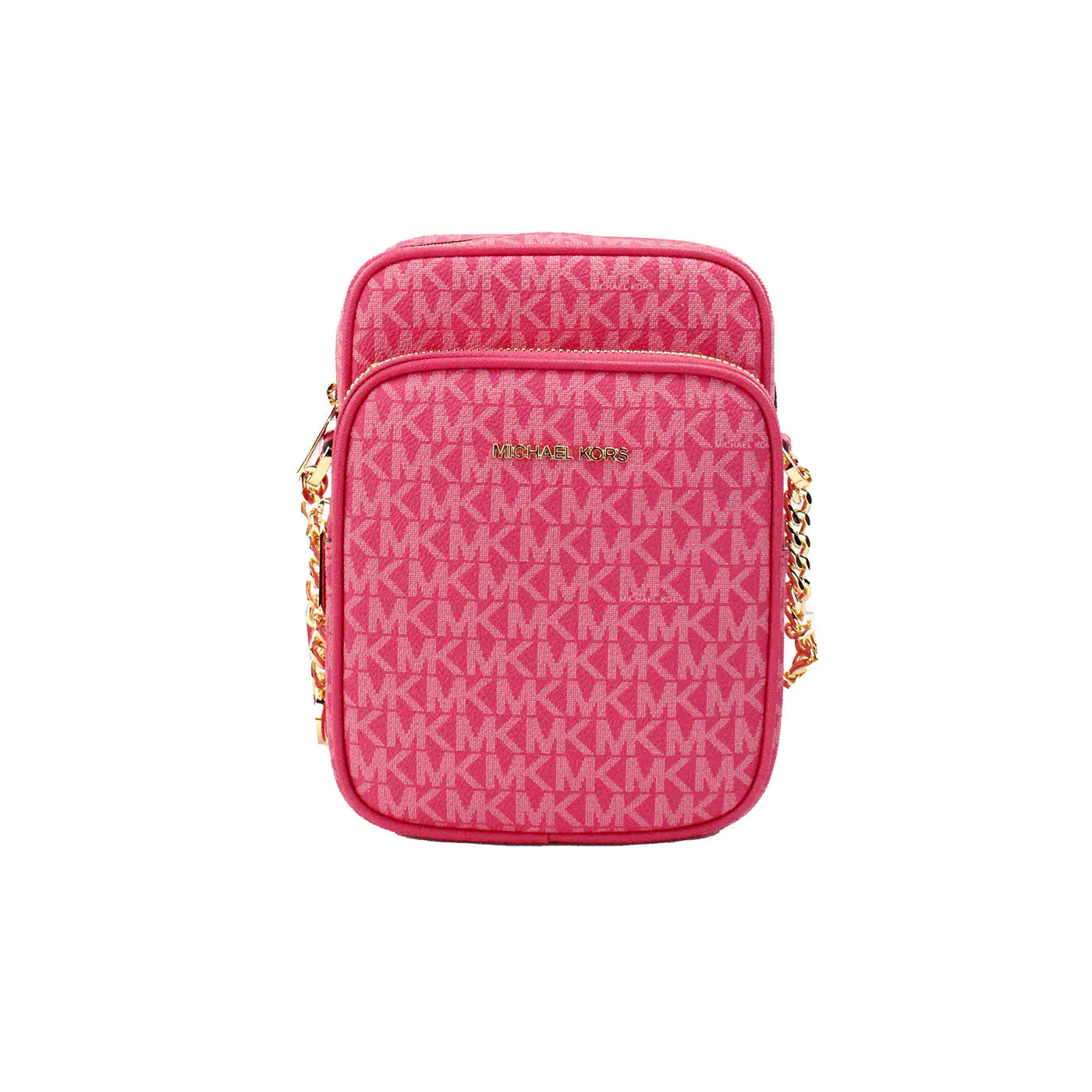Michael Kors Flight Electric Pink North South Chain Crossbody