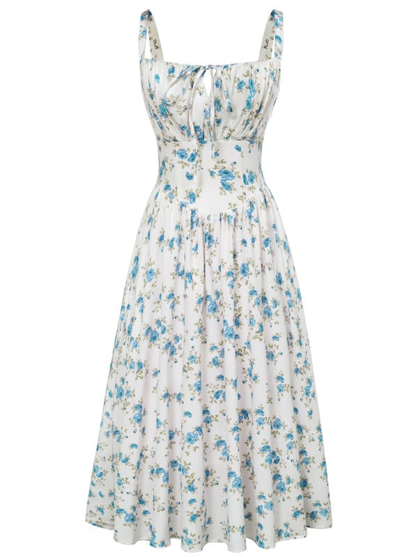 Spaghetti-Strap Floral Print Dress