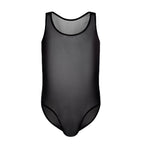 Men's Sheer Mesh Sleeveless Bodysuit