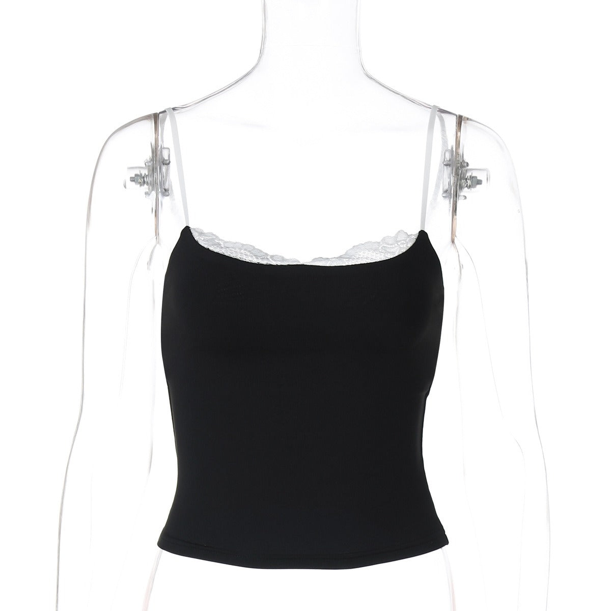 Summer Lace Trim Camisole Tops