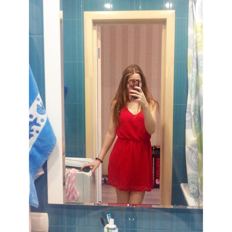 Sleeveless Chiffon Dress with Spaghetti Straps