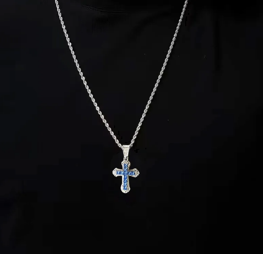 Gothic Zircon Cross Necklace