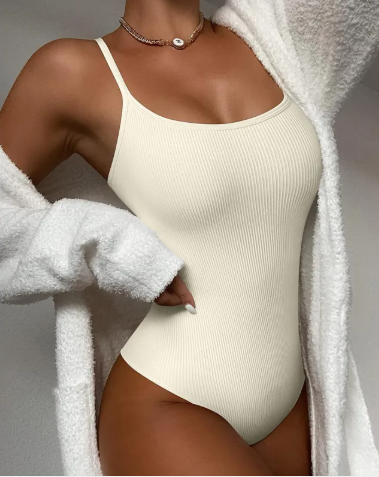 European And American Rib Sleeveless Spaghetti Strap Top Body-shaping Corsets