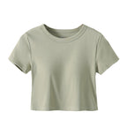 Summer Crop Top with Built-in Bra for Women
