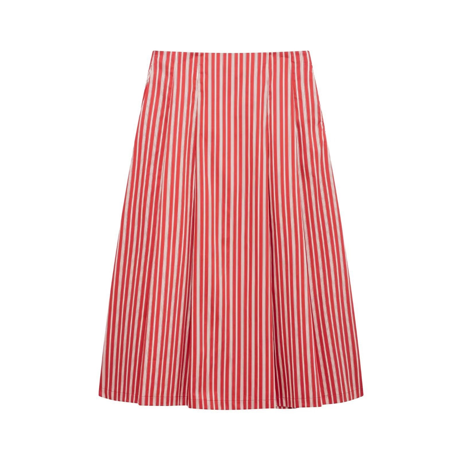 Striped Crop Top & Midi Skirt Set