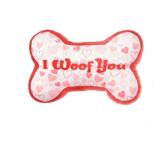 Valentine Dog Toy Set Squeaky Plush Heart Bone & Arrow Toys Cute Puppy Chew Toys for Small Medium Dogs