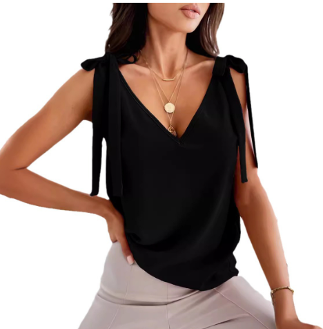 Bowknot V-Neck Sleeveless Camisole for Women