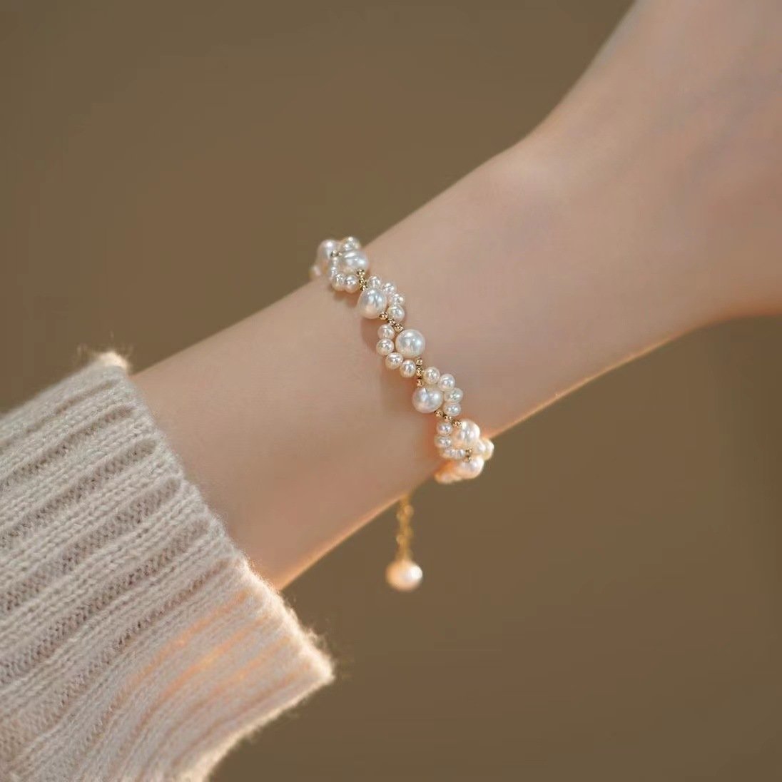 Freshwater Pearl Cluster Bracelet