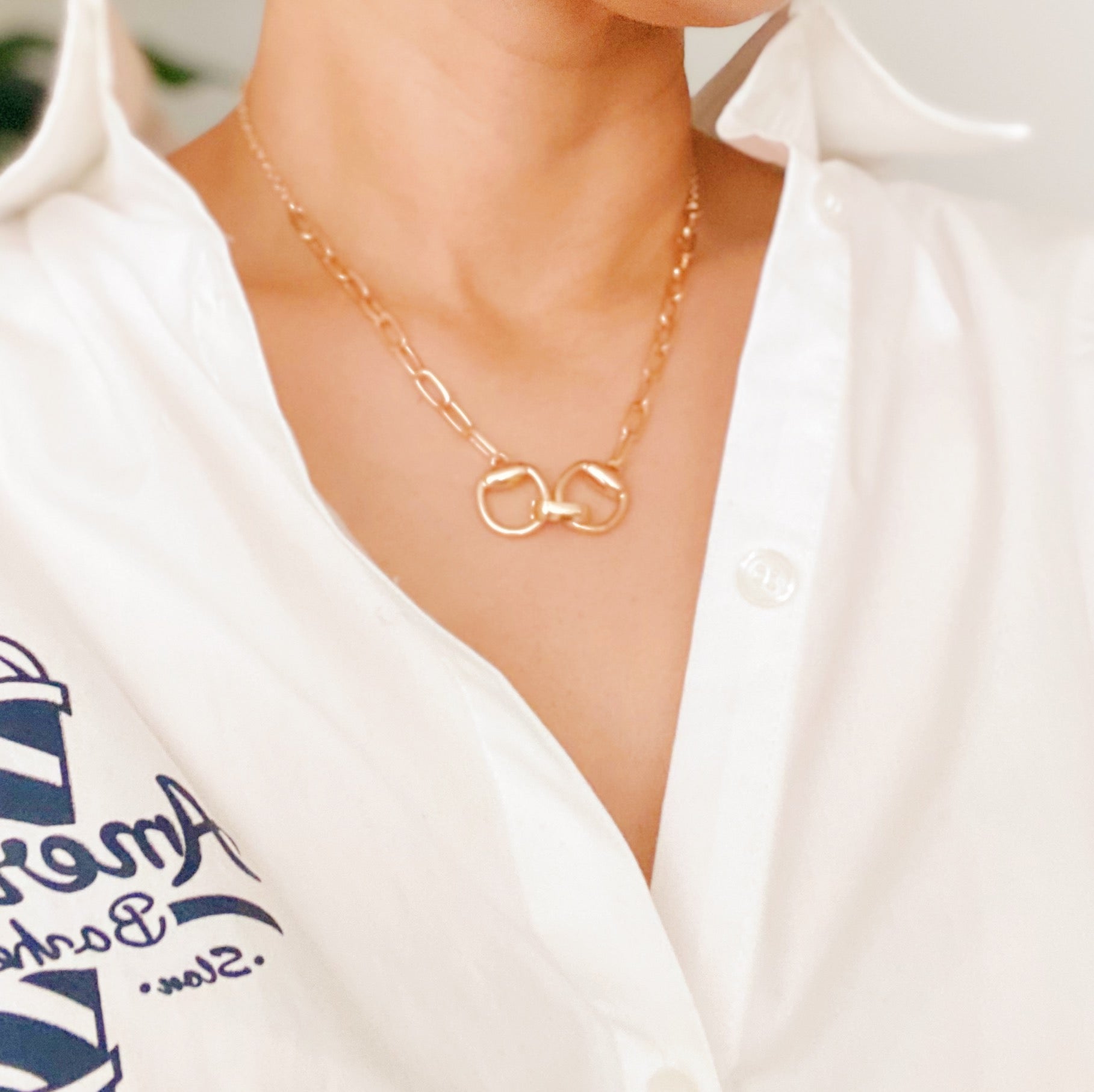 Equestrian Horsebit Chain Necklace