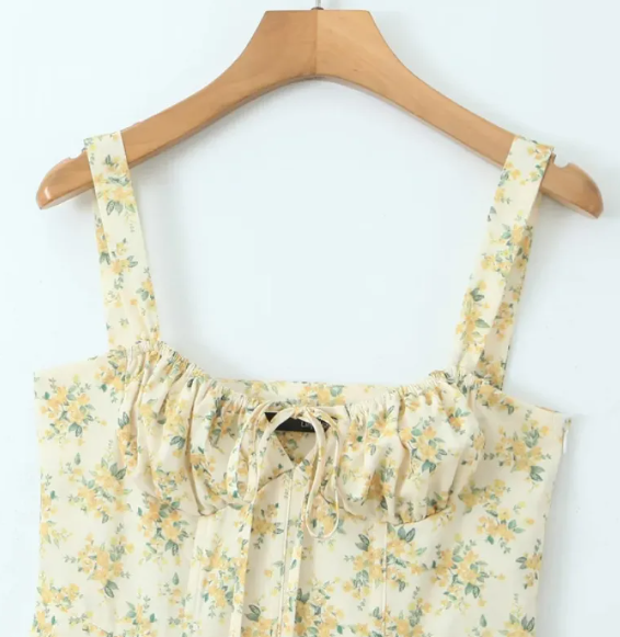 Floral Spaghetti Strap Midi Dress