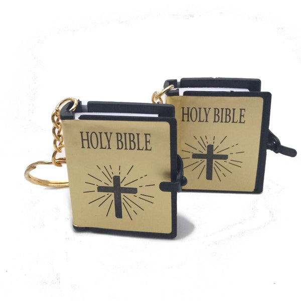 Mini Holy Bible Keychain - Christian Faith Accessory