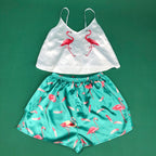 Women's Satin Cami and Shorts Pajama Set (Summer)