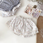 Floral Cotton Twill Shorts for Baby Girls