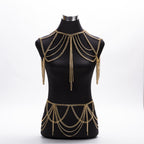 Layered Silver Chain Body Harness
