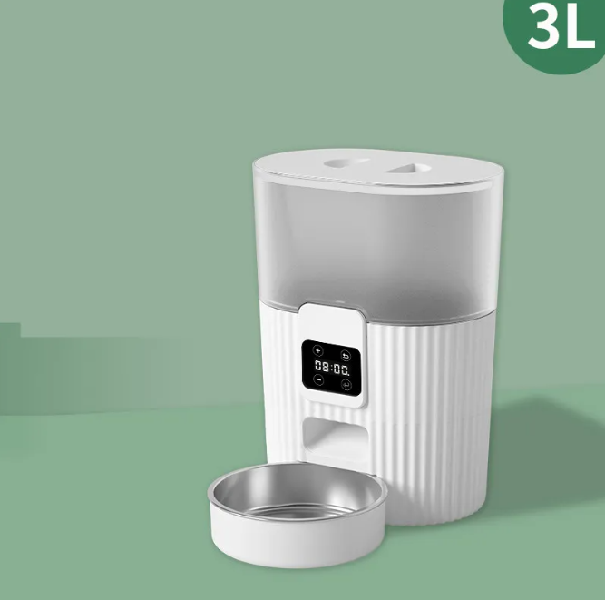 Automatic Pet Feeder 3L Programmable Timed Food Dispenser with Stainless Steel Bowl LCD Timer for Cats and Dogs App Control
