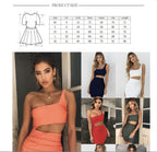 One-Shoulder Bodycon Dress with Crop Top Design