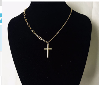 Men's Chain with Cross Pendant