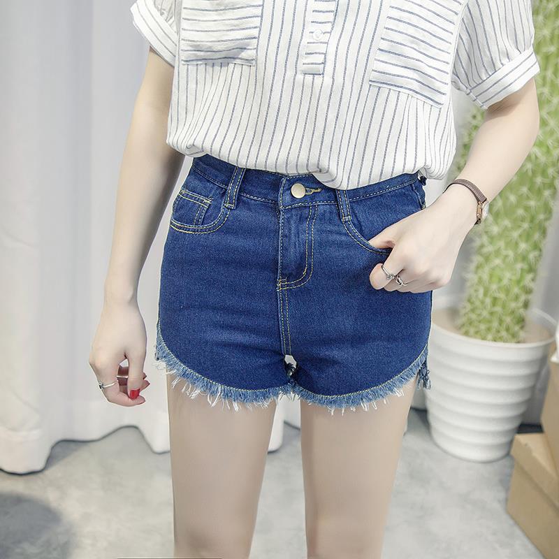 Summer Women's Denim Shorts, Asymmetric Design
