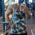 Men's Tie-Dye Racerback Gym Stringer Tank