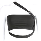 Asymmetric Hollow Out One-Shoulder Tank Top for Women
