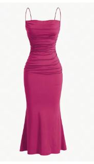 Spaghetti Strap Fishtail Dress