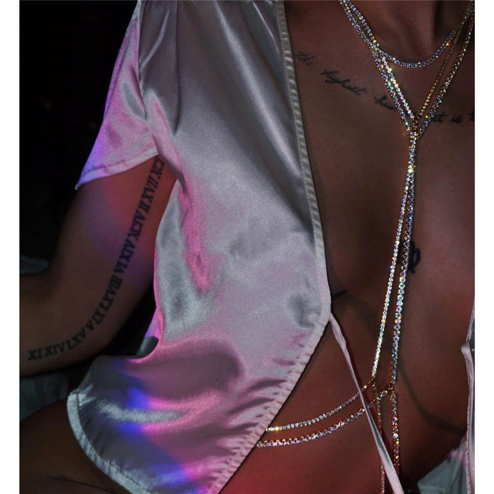 Rhinestone Body Chain Necklace