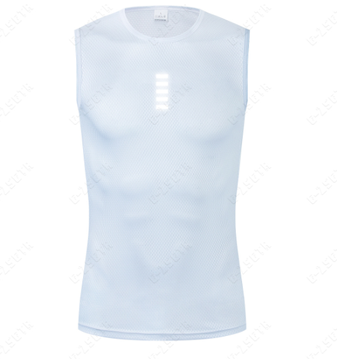 Unisex Quick-Dry Cycling Base Layer Tank Top - Black