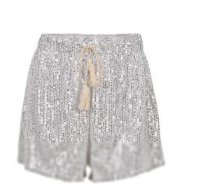 WOLFF Elastic Sequin Glitzy Shorts for Women (One Piece)