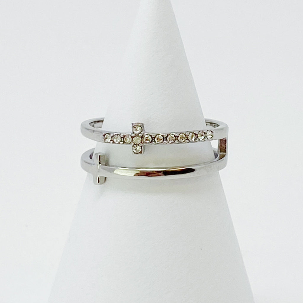 Double Cross Ring - Gold