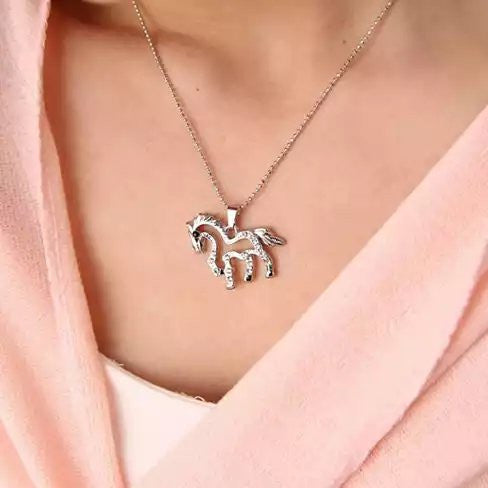Faith And Trust Horse Necklace
