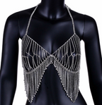 Rhinestone Tassel Body Chain