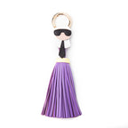 Korean Leather Tassel Keychain for Men and Women | Accessory