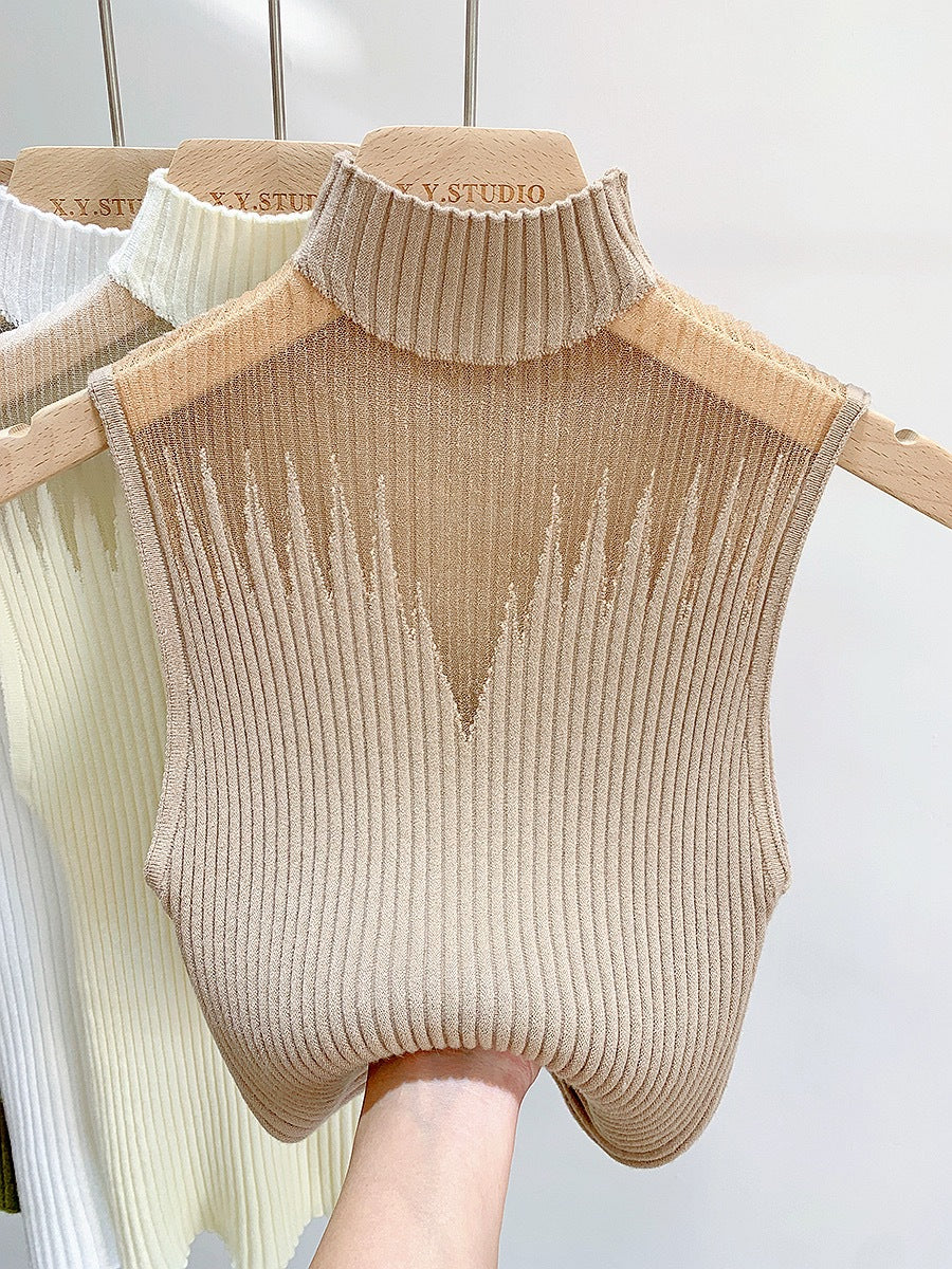 Summer High Neck Knit Tank Top for Women (Wholesale)
