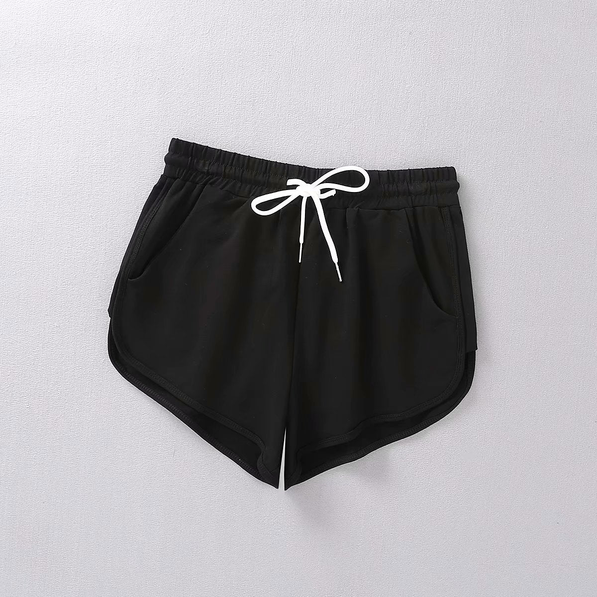 Casual Women’s Candy Color Drawstring Sports Shorts