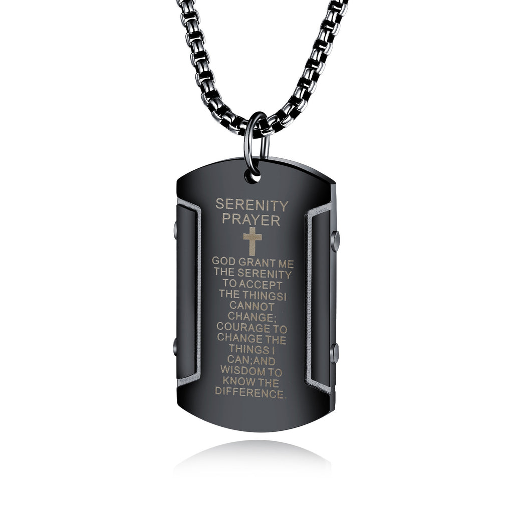 Retro Stainless Steel Men's Cross Necklace Pendant